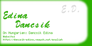 edina dancsik business card